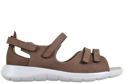 salg af NEW FEET SANDAL I SANDFARVET NUBUCK