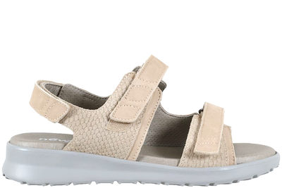 salg af NEW FEET SANDAL I SANDFARVET PRÆGET KALVESKIND