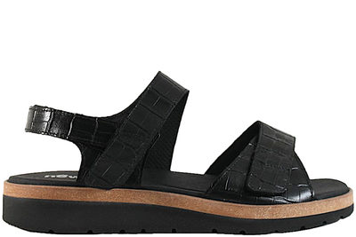 salg af NEW FEET SANDAL I SORT KROKOSKIND