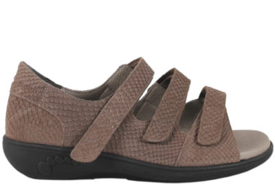salg af NEW FEET SANDFARVET SANDAL I PRÆGET SKIND