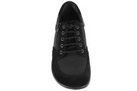NEW FEET SHINE SKO I SORT TEKSTIL OG RUSKIND