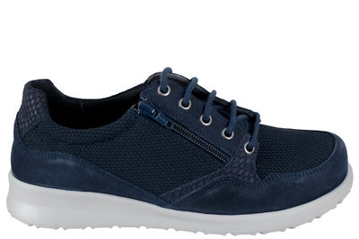 salg af NEW FEET SKO I MØRKEBLÅT RUSKIND OG MESH