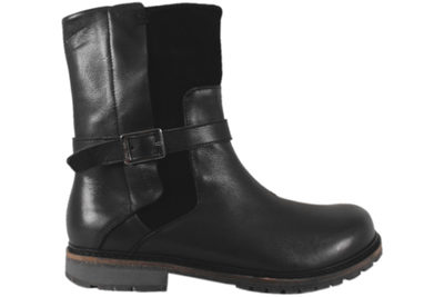 salg af NEW FEET SORT STØVLE I SORT GLAT LÆDER