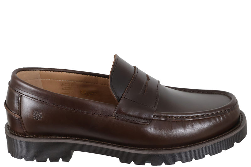 salg af PLAYBOY KANSAS LOAFERS I MØRKEBRUNT LÆDER