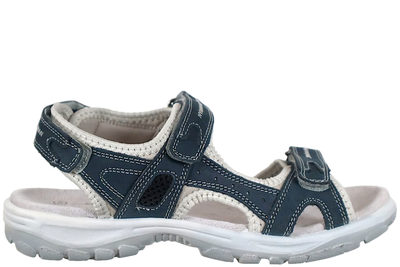 salg af RESERVED SANDAL I DENIMBLÅ NUBUCK