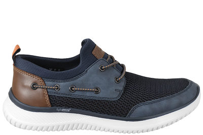 salg af RIEKER HYTTESKO I BLÅ TEKSTIL