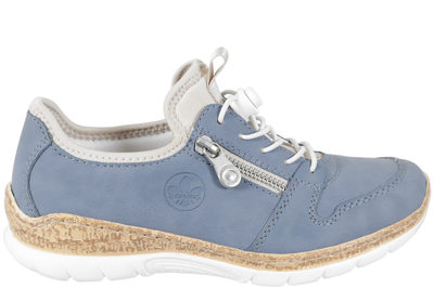 salg af RIEKER TRAVESKO I BLÅ KUNSTSKIND