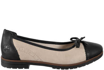 salg af RIEKER BALLERINA I BEIGE RUSKIND