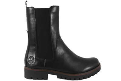 salg af RIEKER SORT STØVLE I GLAT SKIND