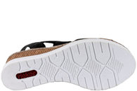 RIEKER MED SLIDSÅL I HVIDT GUMMI