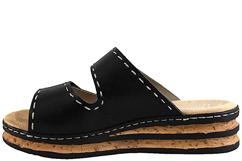 Køb RIEKER SLIPPERS I SORT GLAT SKIND MED LOGO Her - Salg af Slippers dame