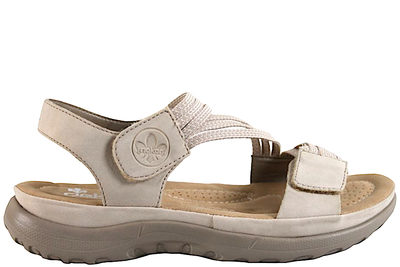 salg af RIEKER ANTI-STRESS SANDAL I BEIGE TEKSTIL OG PU