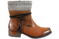 salg af RIEKER VINTERSTØVLE I BRUNT SYNTETISK MATERIALE