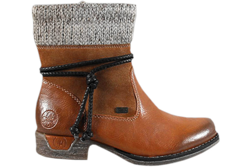 salg af RIEKER VINTERSTØVLE I BRUNT SYNTETISK MATERIALE