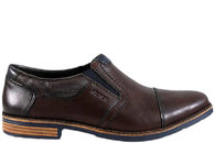 salg af RIEKER HYTTESKO I MØRKEBRUNT GLAT SKIND