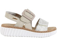 salg af RIEKER BEIGE SANDAL MED METALLIC LOOK