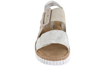 RIEKER BEIGE SANDAL MED METALLIC LOOK