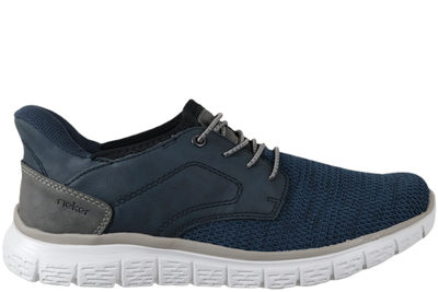 salg af RIEKER SKO I BLÅ PU OG TEKSTIL