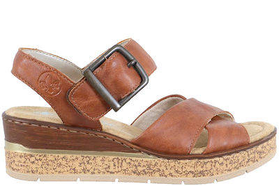 salg af RIEKER SANDAL I BRUNT PU