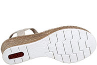 RIEKER SANDAL MED PERLER OG STEN