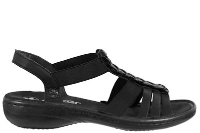 salg af RIEKER SANDAL I SORT TEKSTIL