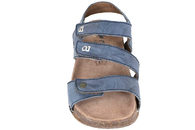RIEKER SANDAL I BLÅ GLAT SKIND