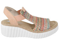 salg af RIEKER SANDAL I MULTIFARVET FLET LOOK