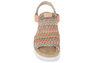 RIEKER SANDAL I MULTIFARVET FLET LOOK