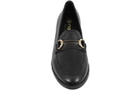 RIEKER LOAFERS I SORT GLAT SKIND MED BIDSEL