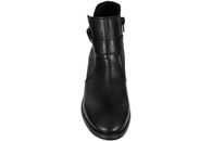 RIEKER ANKELSTØVLE I SORT GLATSKIND