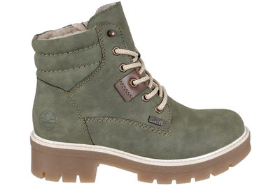 salg af RIEKER VINTERSTØVLE I GRØNT PU