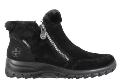 salg af RIEKER STØVLE I SORT RUSKIND