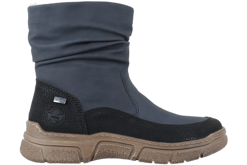 salg af RIEKER VINTERSTØVLE I MØRKEBLÅ PU