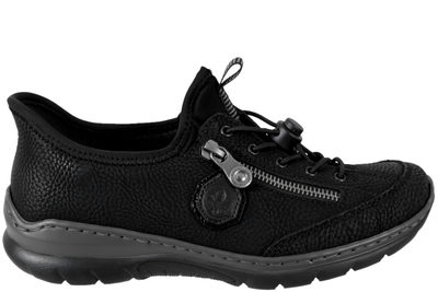 salg af RIEKER READY2GO SKO I SORT PU