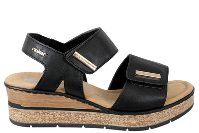 salg af RIEKER SANDAL I SORT PU