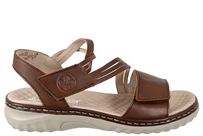 salg af RIEKER SANDAL I BRUNT GLAT SKIND