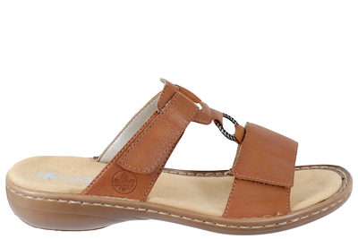 salg af RIEKER SLIPPERS I BRUNT PU