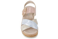 RIEKER SANDAL I MULTIFARVET SKIND MED GLIMMER