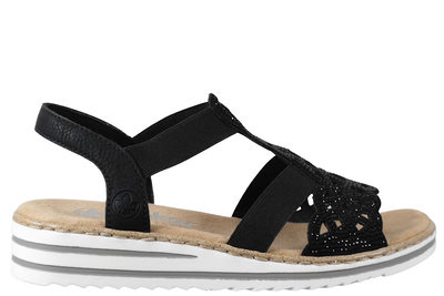 salg af RIEKER SANDAL I SORT PU