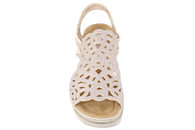 RIEKER SANDAL PÅ KILEHÆL I BEIGE PU