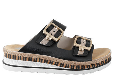 salg af RIEKER SLENTERS I SORT GLAT SKIND