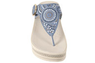 RIEKER SLENTERS MED TÅREM I LYSEBLÅT PU