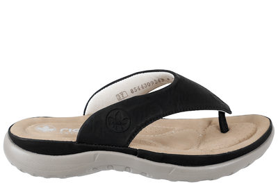 salg af RIEKER TÅSPLIT SLENTERS I SORT PU