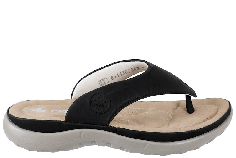 salg af RIEKER TÅSPLIT SLENTERS I SORT PU