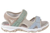 salg af RIEKER TRAVE SANDAL I BEIGE PU OG TEKSTIL