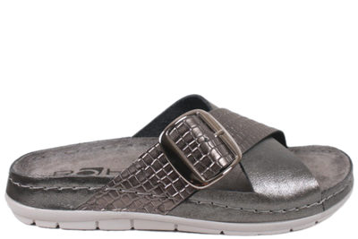 salg af ROHDE MØRK SØLV GLAT SKIND SLIPPERS