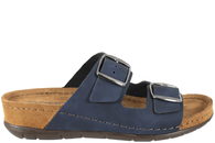 salg af ROHDE SLIPPERS I MØRKEBLÅ TEKSTIL