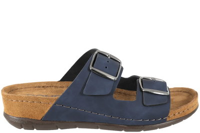 salg af ROHDE SLIPPERS I MØRKEBLÅ TEKSTIL