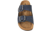 ROHDE SLIPPERS I MØRKEBLÅ TEKSTIL