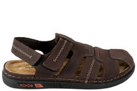 salg af ROHDE SANDAL MED LUKKET SNUDE I BRUNT NUBUCK